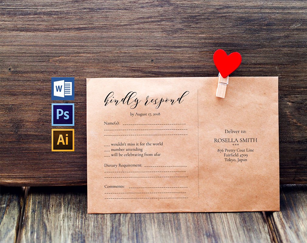 15 RSVP Card Designs And Examples PSD AI Examples