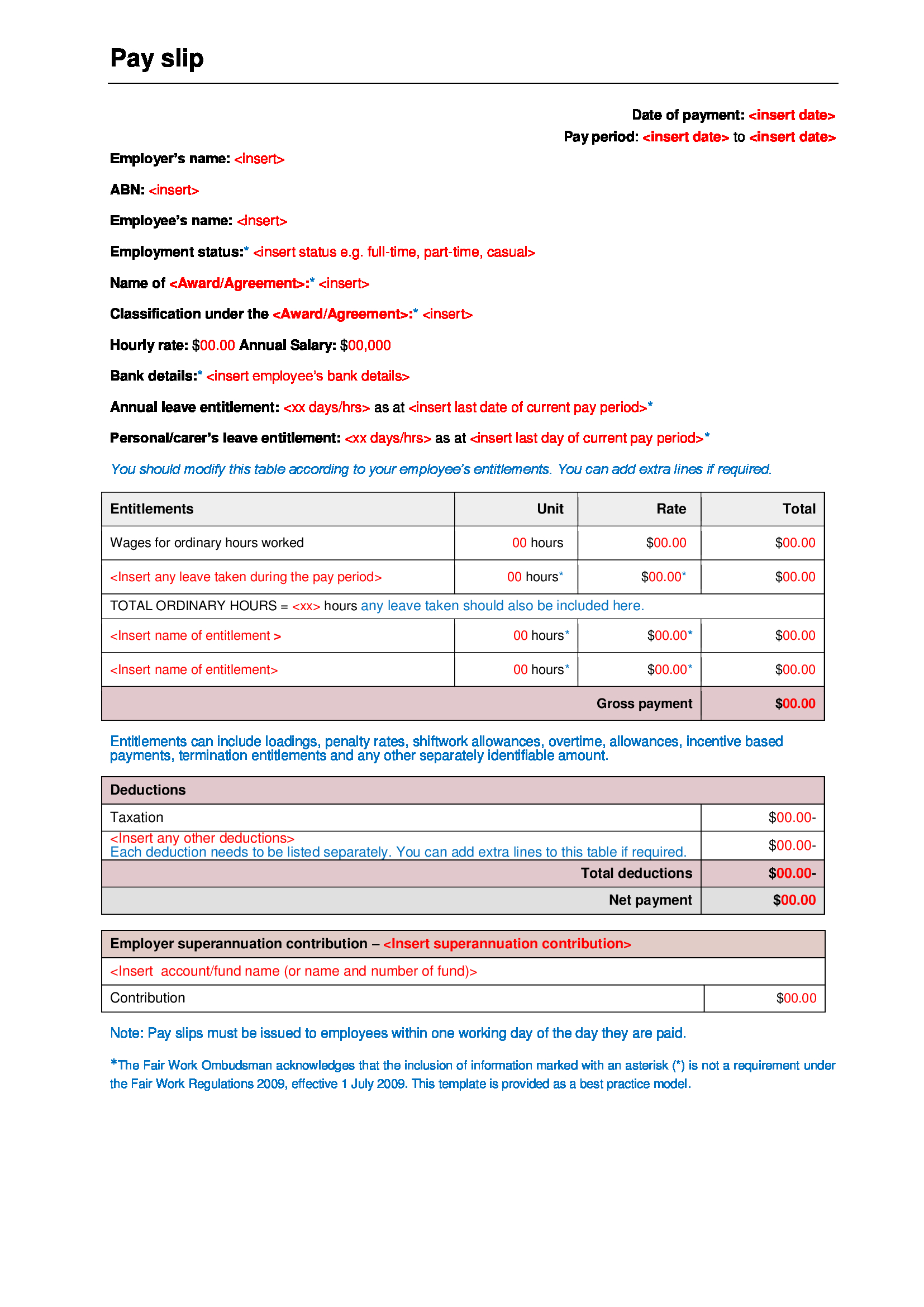payslip template example
