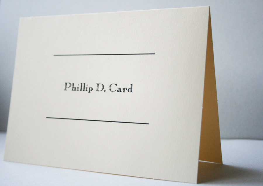 Personalized Stationery Visiting Card Example