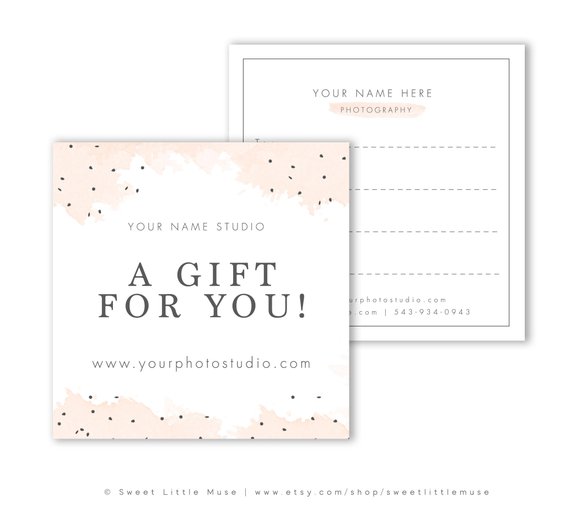 photo studio gift card template example