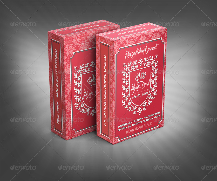 playing cards mock up design 