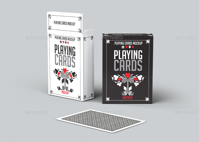playing cards mock up