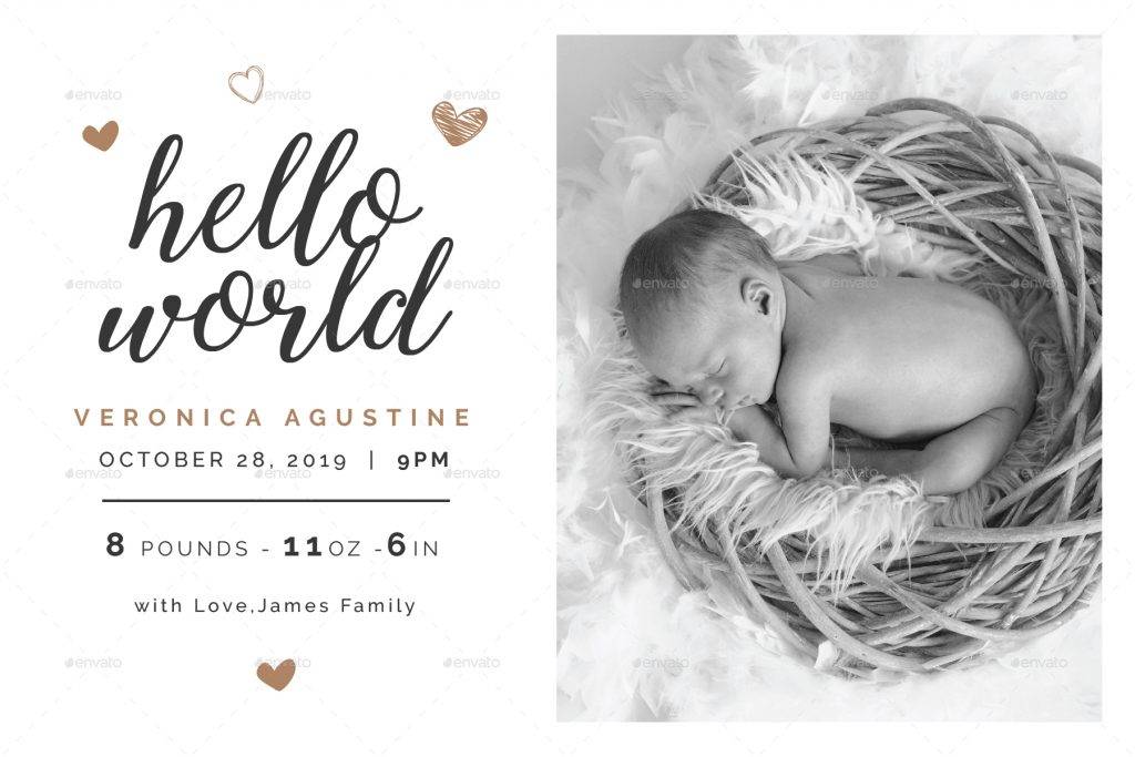 14 Birth Announcement Designs And Examples PSD AI Examples
