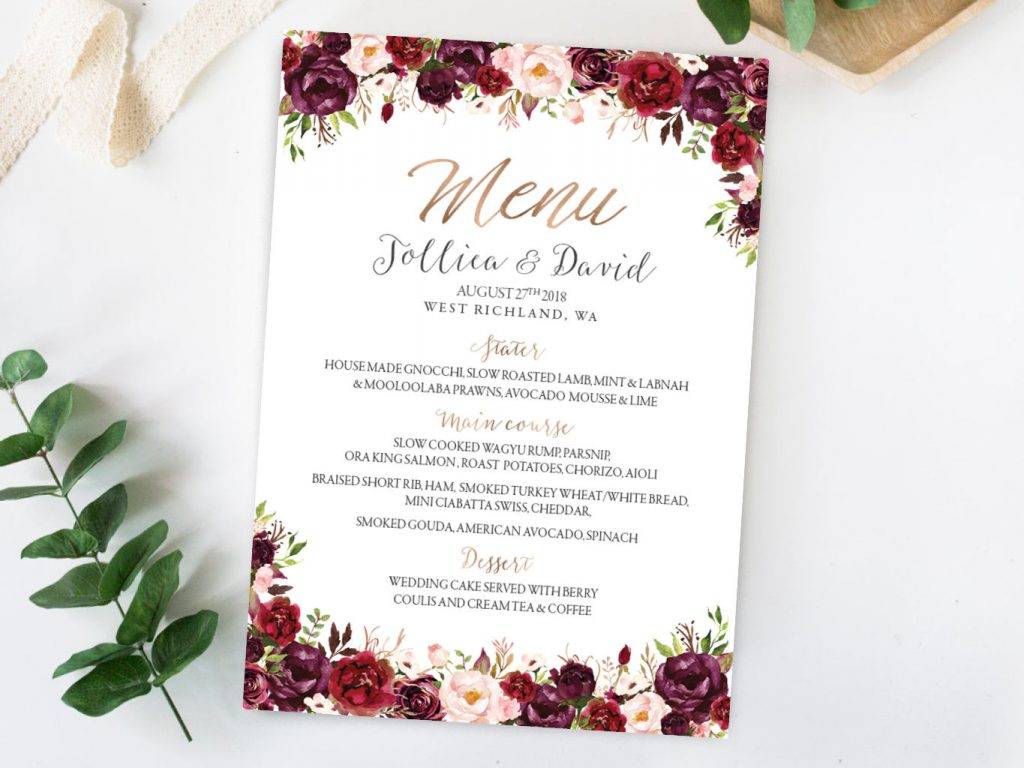 20+ Event Menu Designs and Examples - PSD | Examples