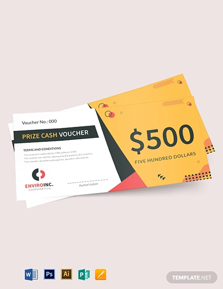 Prize Cash Voucher Template