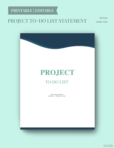 Project To Do List Template