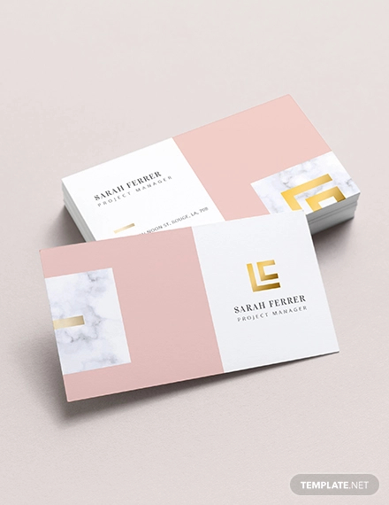 business card template pages