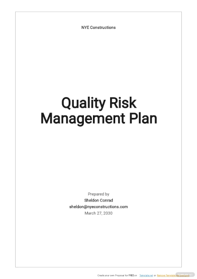 quality risk management plan template1