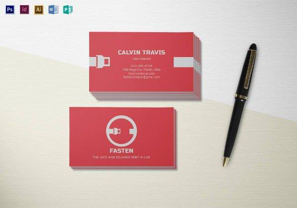 Rent a Car Business Card Template 