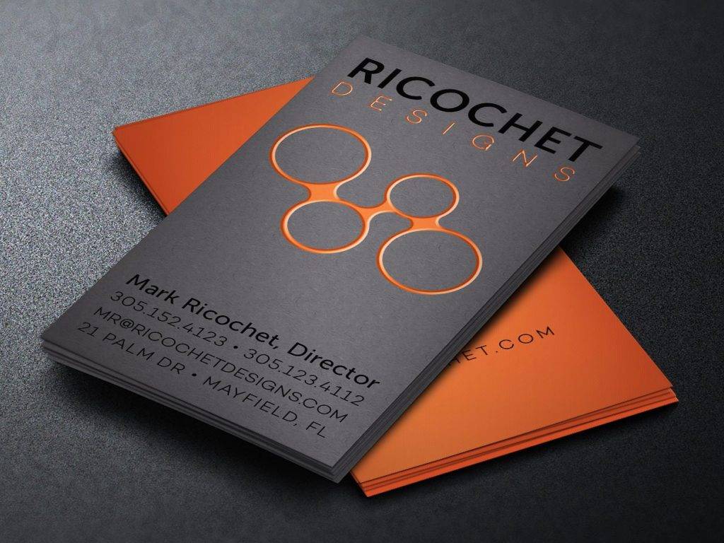 ricochet design business card example