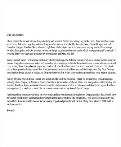 Senior Project Proposal Letter