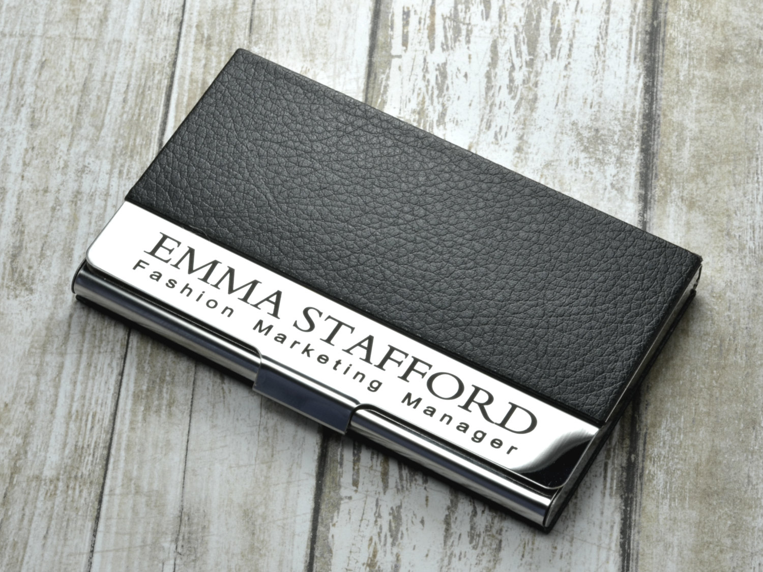 simple black business card example