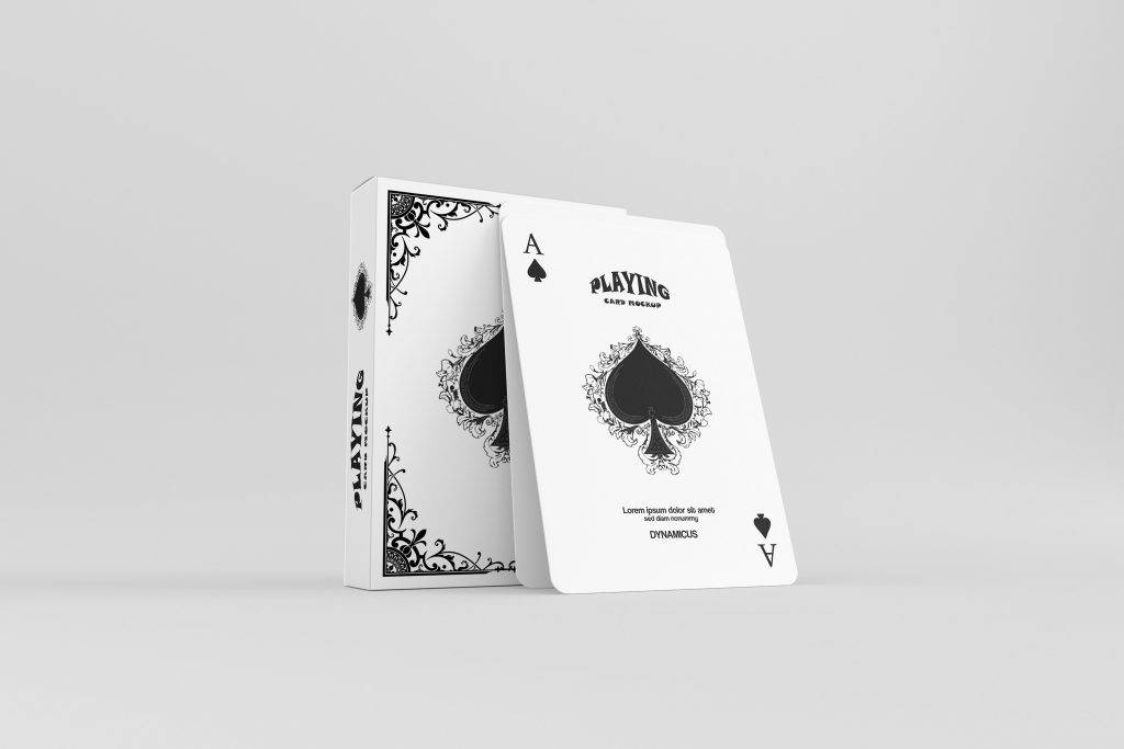 simple playing card mock up