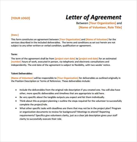 Simple Agreement Letter 27 Examples Format Pdf Examples