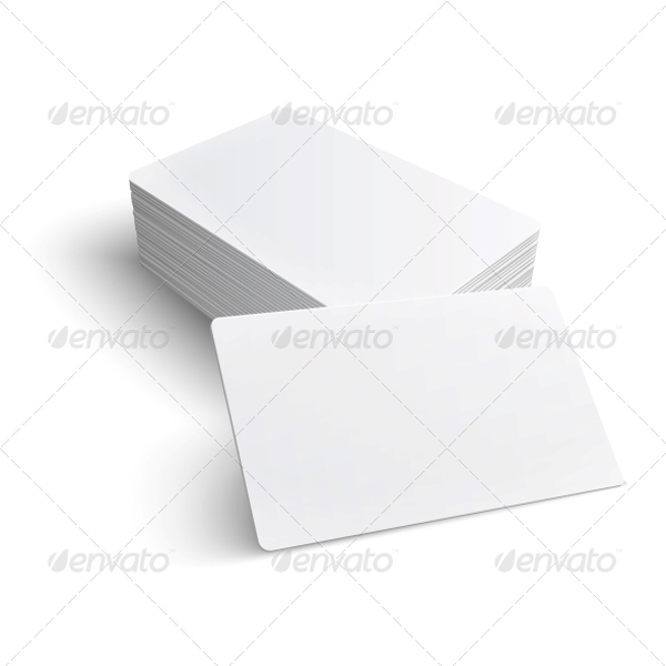 stack of blank business card 