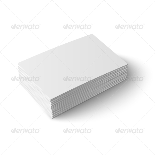 stack of blank business card designs