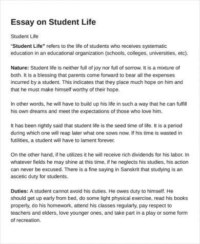 essay student friendly definition