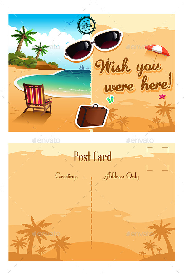 Vacation Postcard Template