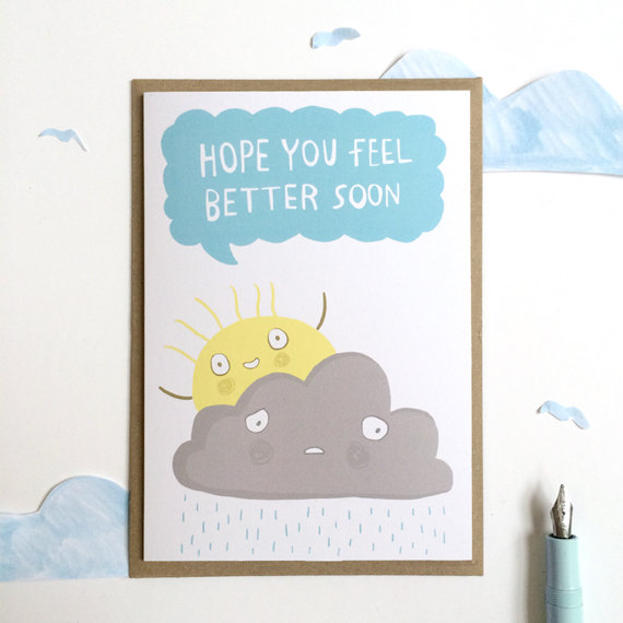 sunshine get well greeting card example