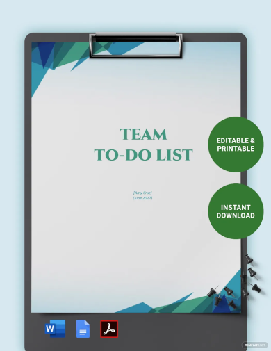 team to do list template