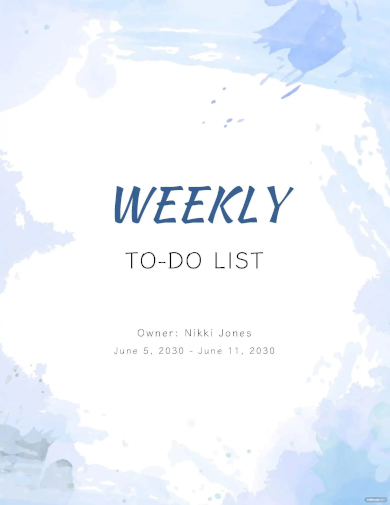 To DO List Template