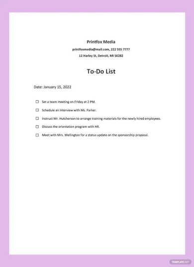 To Do List Template1