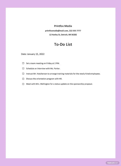 to do list template1