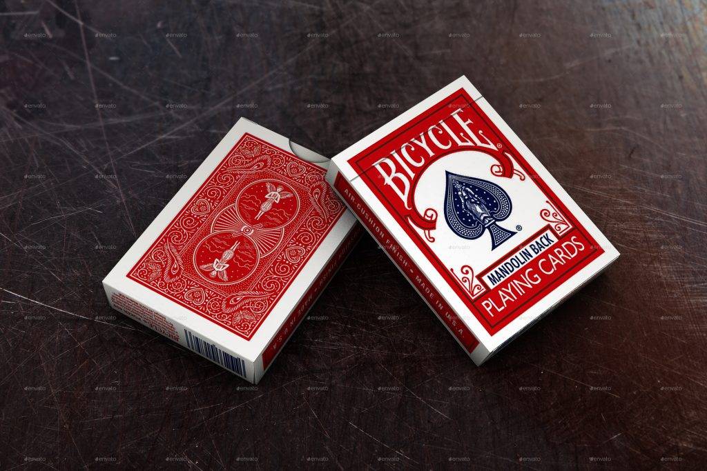 traditional playing cards mock up