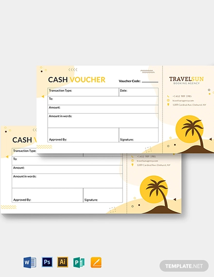 Travel Cash Voucher Template
