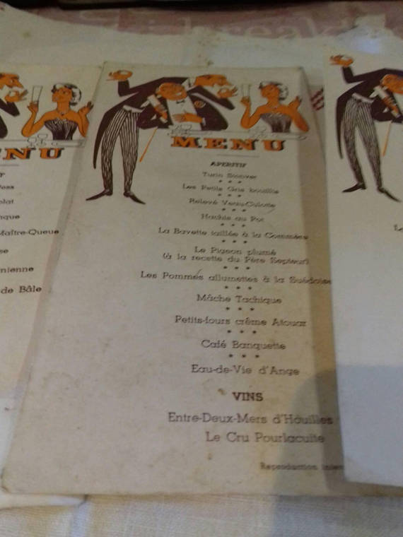 vintage french menu card examples