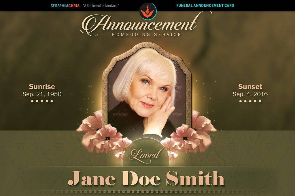 14+ Funeral Announcement Designs and Examples - PSD, AI | Examples