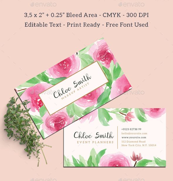 watercolor floral business card example e1527671854653