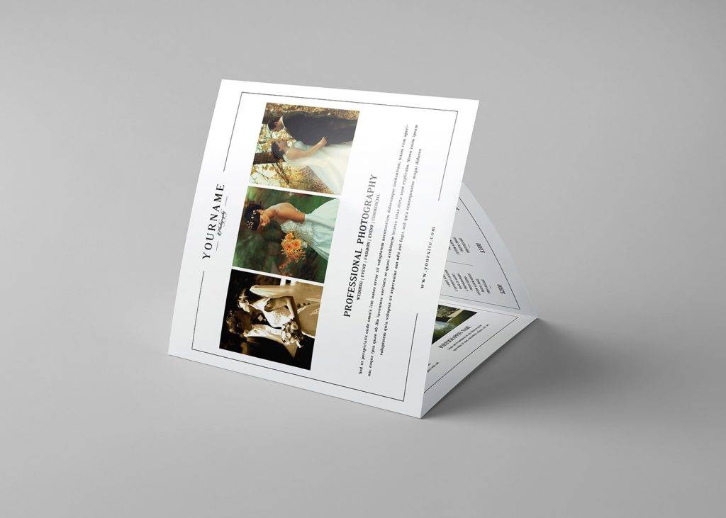 Wedding Photography Square Trifold Example