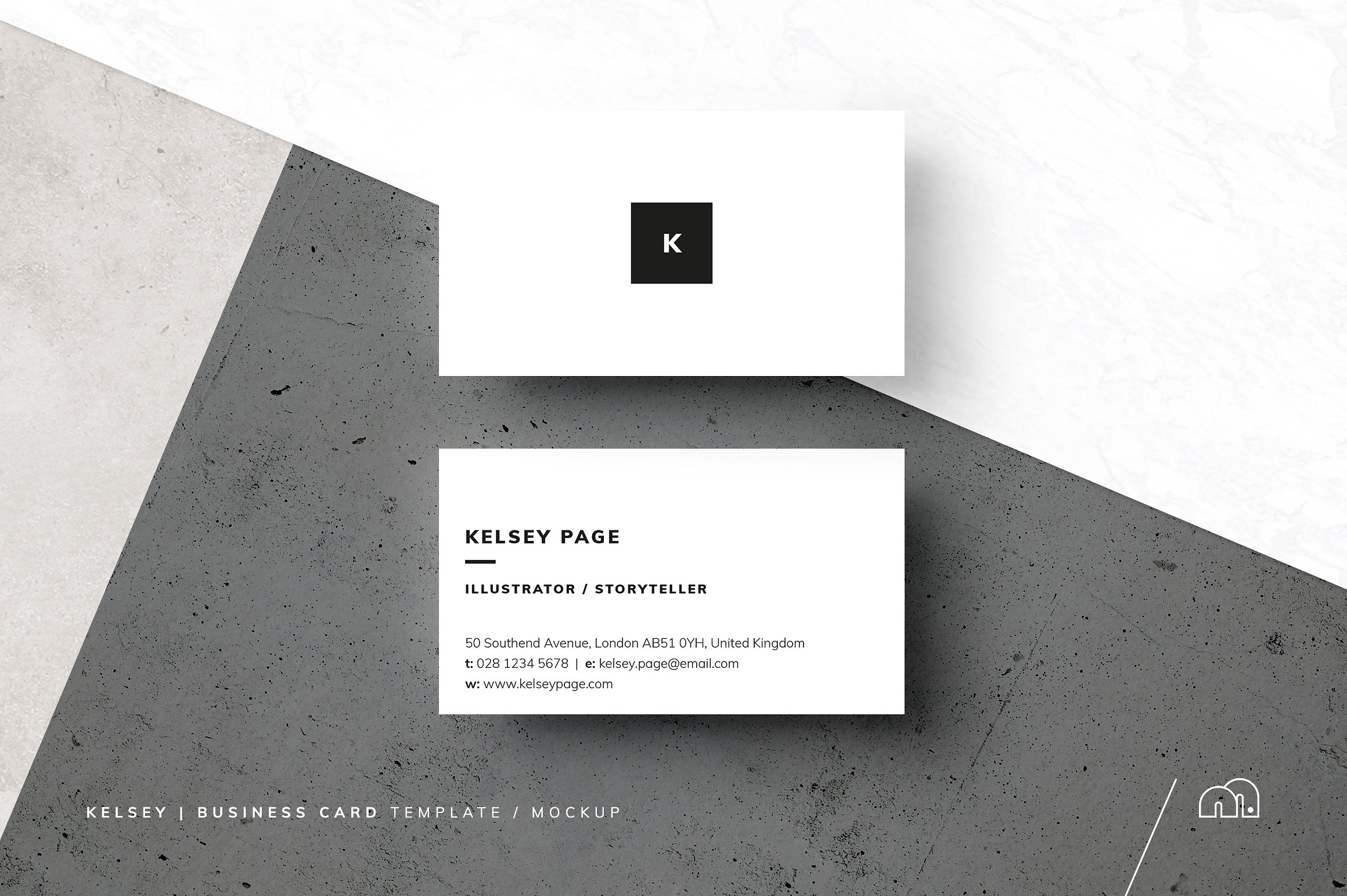 White Minimalist Business Card Example