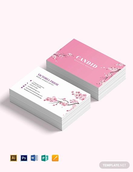 bridal makeup artist business card