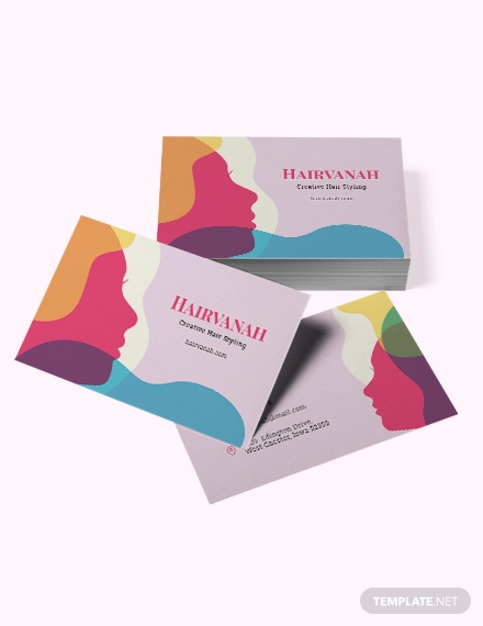 19 Hair Stylist Business Card Templates Ai Psd Word Examples