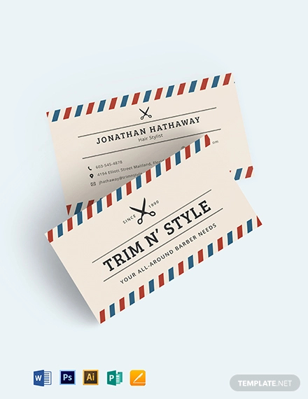 hair stylist business cards examples