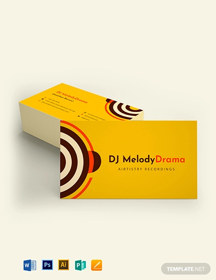 simple dj business card