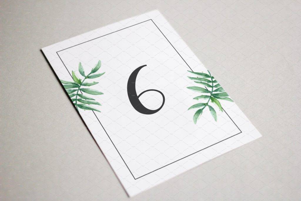 06 wedding table number card example