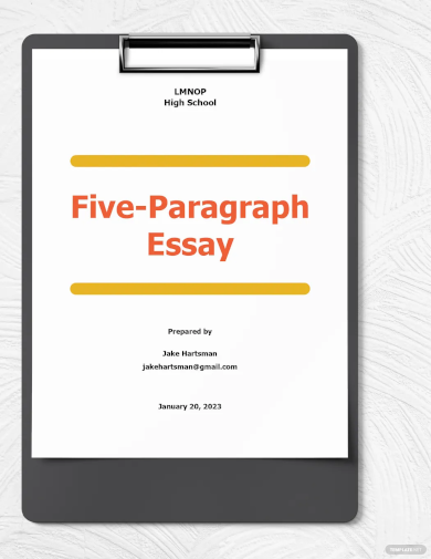 5 paragraph essay writing template