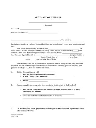 affidavit of heirship for illinois