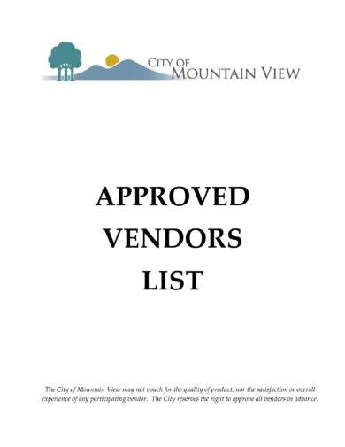 approved vendors list example