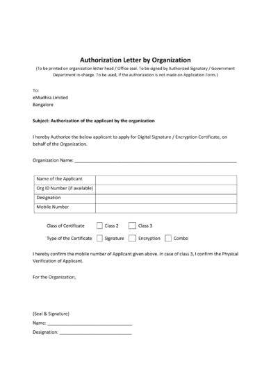11 Simple Authorization Letter Examples Pdf Word