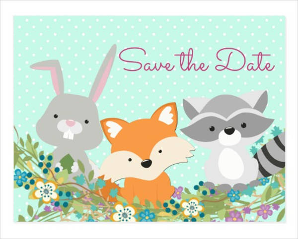 baby shower save the date postcard