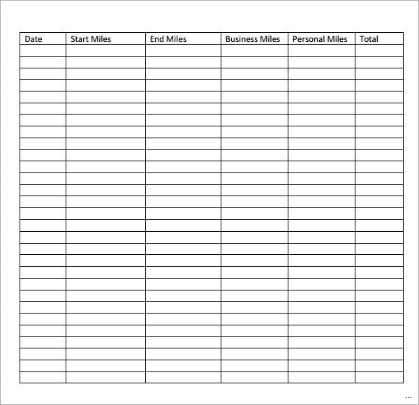 Printable Mileage Log - 26+ Examples, Format, Pdf | Examples