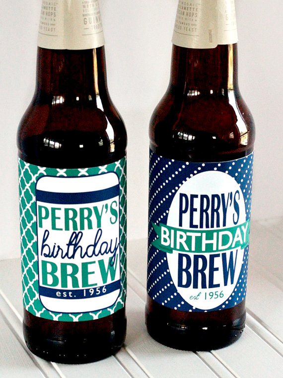 birthday beer bottle label example