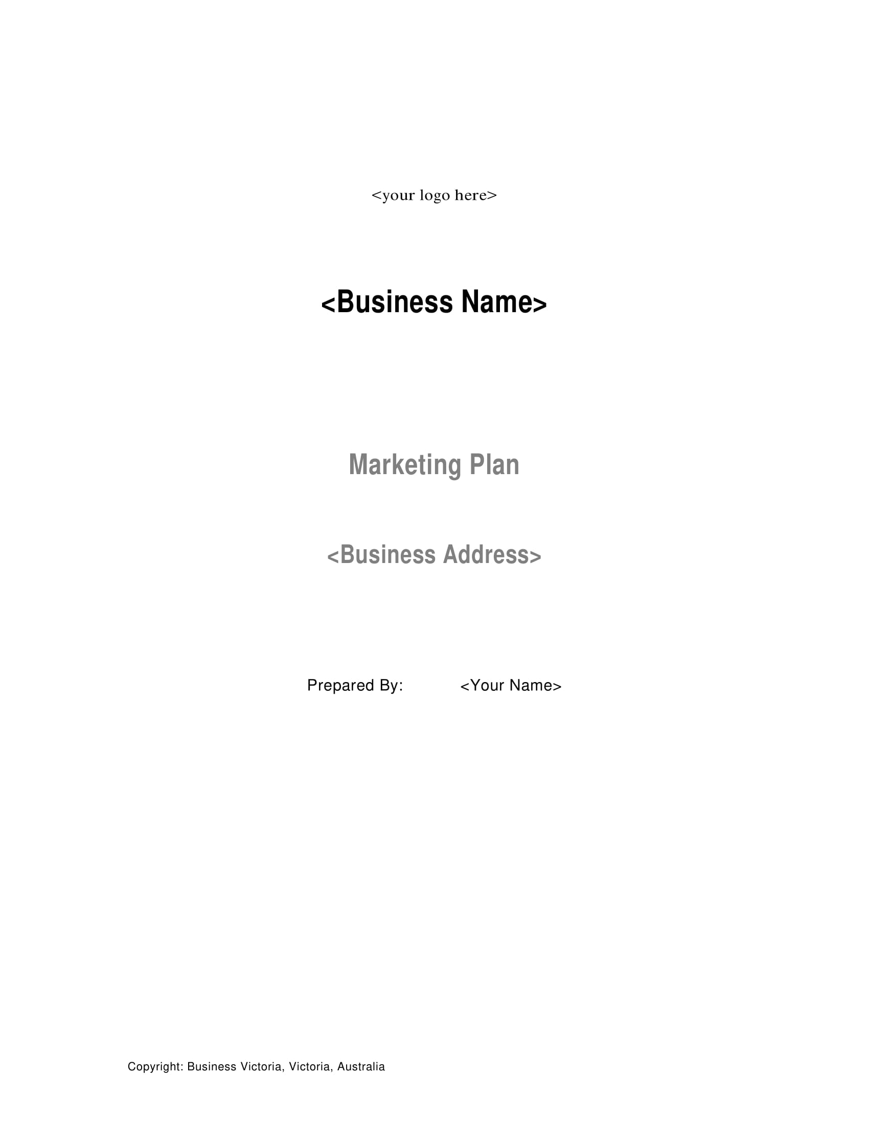 business marketing action plan example