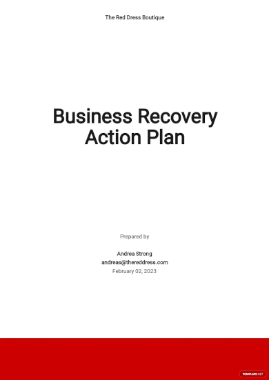 business recovery action plan template
