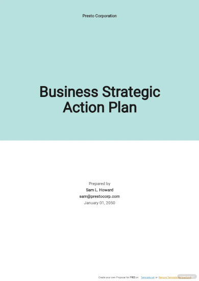 business strategic action plan template