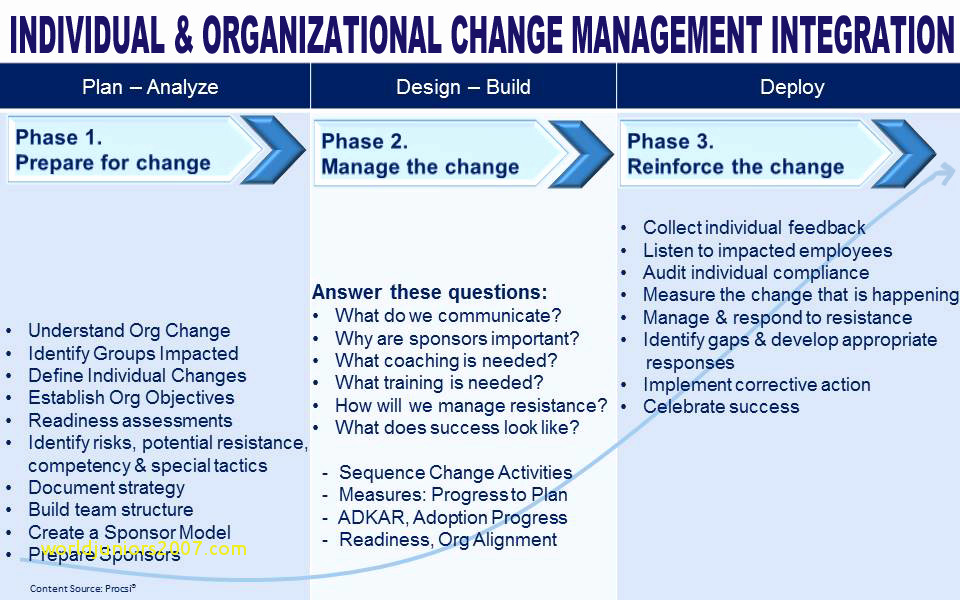 Change Management Integration Plan Example